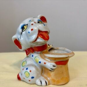 1930’s - 1950’s  Bonzo Dog Ceramic Toothpick Holder Or Succulents Holder